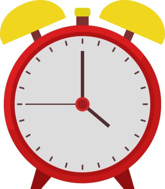 Beyaz arkaplanda alarm saati