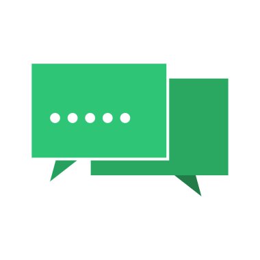 Sohbet ikonu. Konuşma balonu. vektör illüstrasyonu