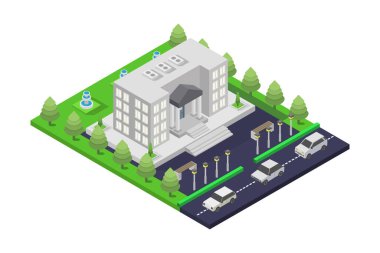 İyometrik Şehir Parkı Kompozisyonu