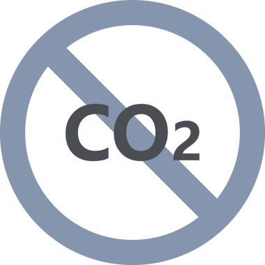 2 numaralı karbondioksit co-2 vektör simgesi