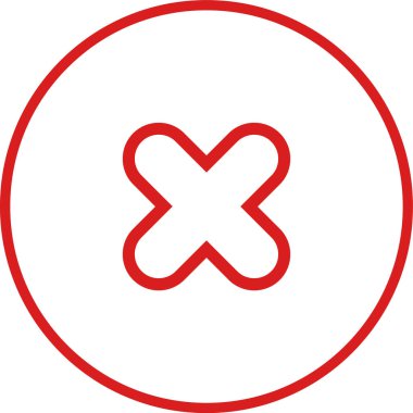 İptal et. Web simgesi basit illüstrasyon