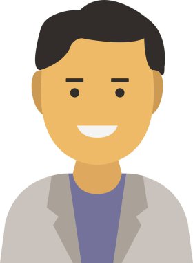 Man avatar karakter vektör çizimi tasarımı