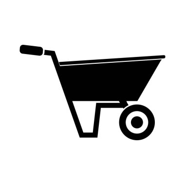 El arabası ikonu. düz dizayn. vektör illüstrasyonu.