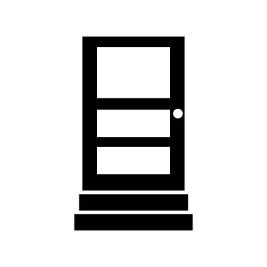 kapı vektör düz simgesi