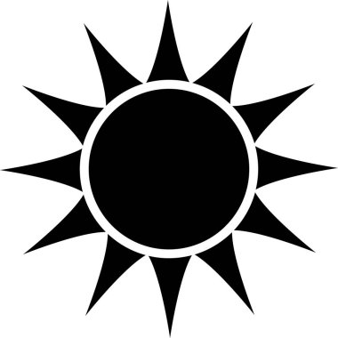 Güneş Simgesi Vektör illüstrasyonu