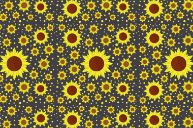 ay çekirdeği ve ay çekirdeği siyah üzerinde kusursuz desen