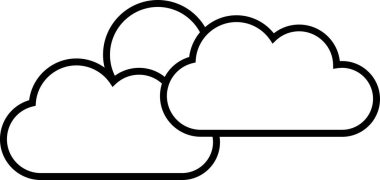 Bulut hesaplama simgesi ana hat biçiminde