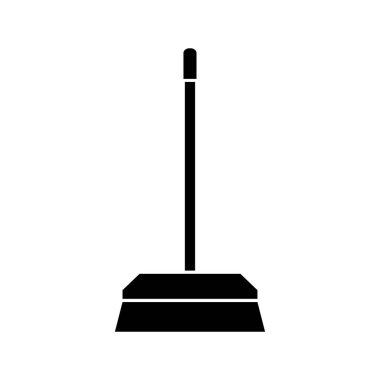 Süpürge düz tasarım simgesi