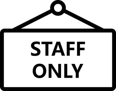 personel sadece vektör simgesi