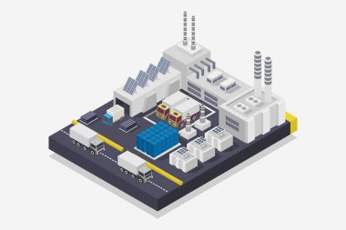 Fabrikası olan izometrik sanayi fabrikası