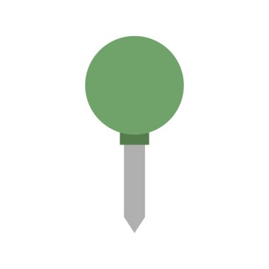 Tek bir yeşil yaprak simgesinin vektör çizimi