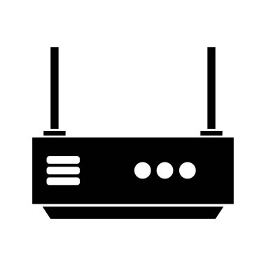 router vektör glyph düz simgesi