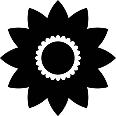 Çiçek. Web simgesi basit illüstrasyon