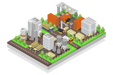 Geleceğin şehri. vektör.