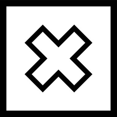 çapraz simge vektör illüstrasyonu