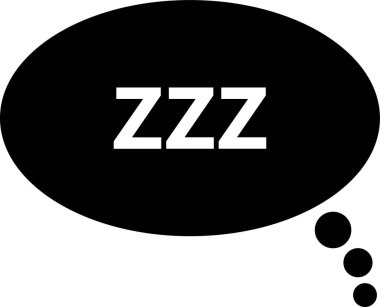 Konuşma baloncuğu simgesi ile uyku kabarcığı, basit vektör illüstrasyonu