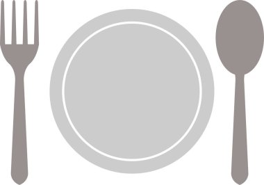 Boş tabağın vektör çizimi