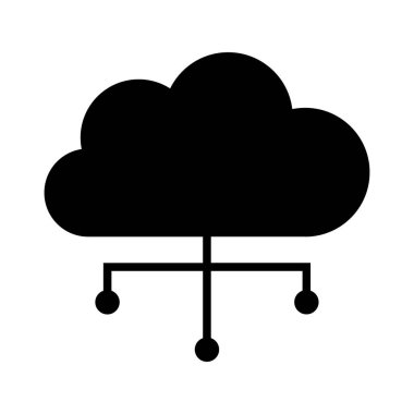 Bulut simgesi. Vektör illüstrasyonu