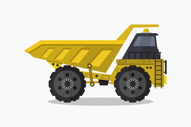 Bir kamyonun vektör çizimi.