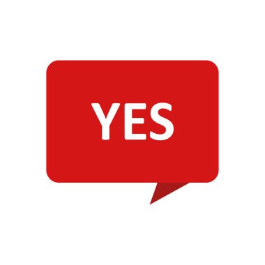 evet vektör kabarcık simgesi.