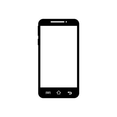 izole beyaz zemin üzerine siyah smartphone