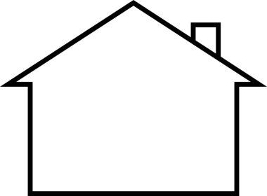 mimari yapı ev simgesi ana hatları biçiminde