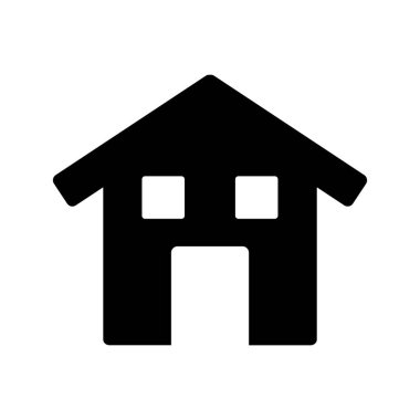 ev kabartması düz simge