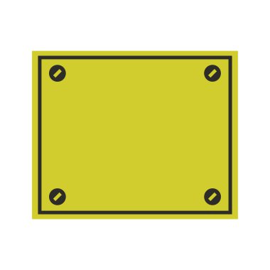 Beyaz arkaplanda sarı pano simgesi