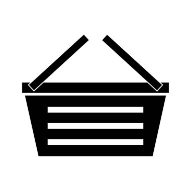 Alışveriş sepeti vektör simgesi basit bir şekilde gösterilsin