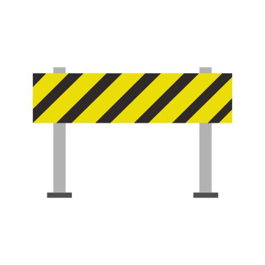 Beyaz arkaplan vektörü illüstrasyonunda düz stil trafik işareti simgesi