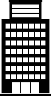 Bina. Web simgesi basit illüstrasyon