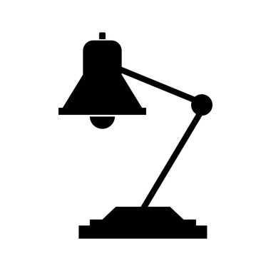 lamba ve masa lambası simgesi, siyah stil