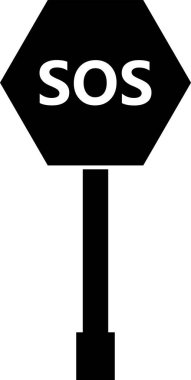 Bir işaretin vektör illüstrasyonu