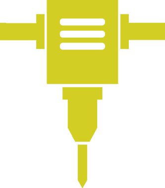 Bir matkap simgesinin vektör illüstrasyonu