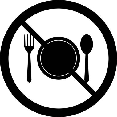 yiyecek ikonu vektör illüstrasyonu