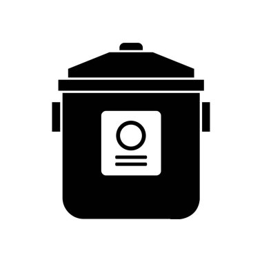 Çöp kutusu simgesi, vektör illüstrasyonu