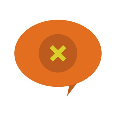 Konuşma baloncuğu simgesinin düz tasarım vektörü