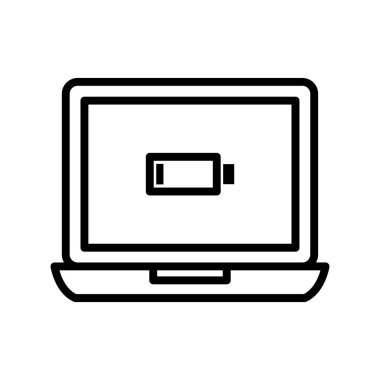 Dizüstü bilgisayar beyaz arkaplanda izole edildi