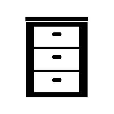 Çekmece simgesi, vektör çizimi