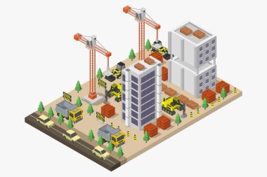 Binanın izometrik yapısı.