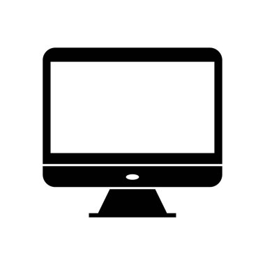 bilgisayar ekranı beyaz arkaplanda izole edildi