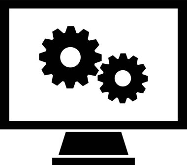 dişli simgesi vektör illüstrasyonu