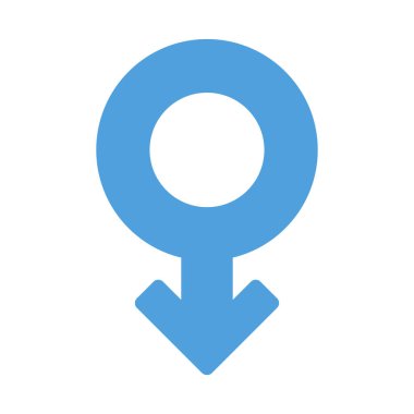 cinsiyet vektörü glyph düz simgesi