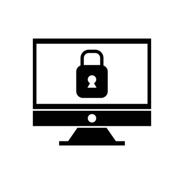 Dizüstü bilgisayar simgesi vektör çizimi