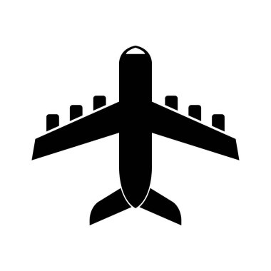 Havaalanı düzlemi simgesi, vektör illüstrasyonu