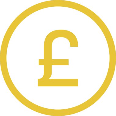 Beyaz arka planda pound vektör çizimi. Birinci kalite semboller. Simge tasarımı. konsept grafik ve tasarım.