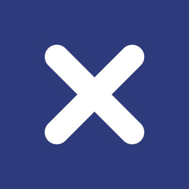 X harfi simgesi. Düz simge. vektör illüstrasyonu