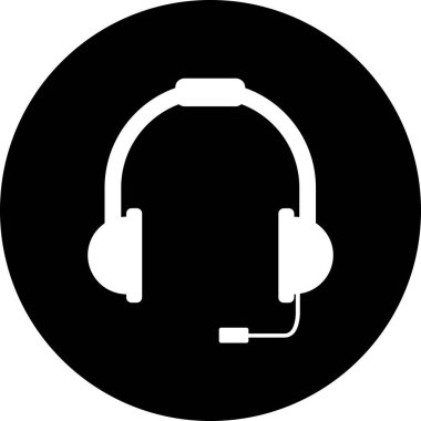 kulaklık simgesi vektör illüstrasyonu