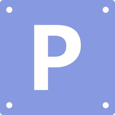 Park ediyor. Web simgesi basit illüstrasyon