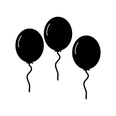 Balonlar helyum izole simgesi